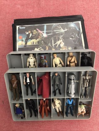 Vintage Star Wars Figure Collectors Case 24 Key Figures Kenner