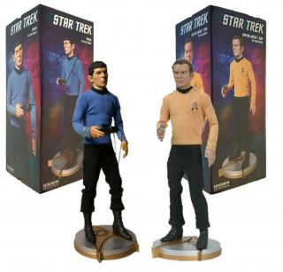 2004 Sideshow Star Trek 1/4 Scale Kirk And Spock Statue Set Limited Ed.  1000