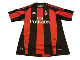 Ac Milan Jersey Shirt Adidas 2010/2011 Home Rare Size L Soccer Futbol Emirates