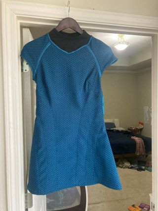 Anovos Star Trek Blue Dress Size Small And Dkny Boots Size 7.  5 Cosplay