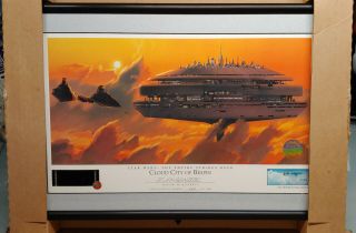 Star Wars Willitts Ralph Mcquarrie Signed Lithograph Cloud City Of Bespin