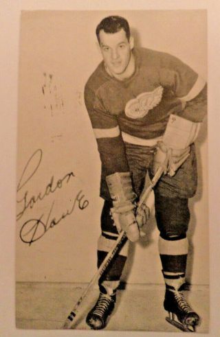 Vintage Rare Gordie Howe 1950s Post Card Photo Nhl Hockey