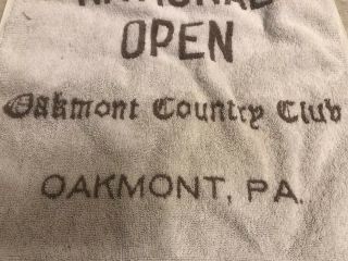 1962 US Open OAKMONT Country Club golf bag Towel NICKLAUS v PALMER Rare Vintage 3