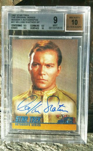 1997 Fleer Skybox Autograph Series Star Trek Tos A1 William Shatner Captain Kirk