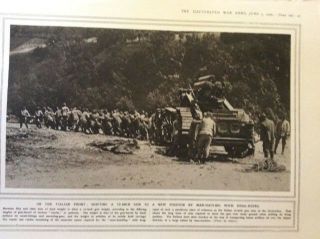 B1h Ephemera 1917 Picture Ww1 Italian Front Soldiers Haul Artillery