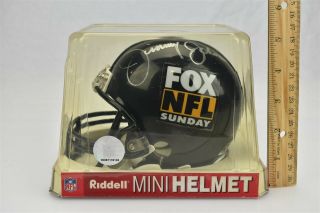 Jimmy Johnson Autographed Mini - Helmet Fox NFL Sunday Riddell 2