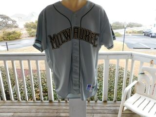 Game Used/worn Milwaukee Brewers Road Jersey Kevin Wickander 52 Size 48 1996
