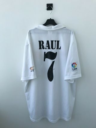 Signed By Raul Real Madrid 2002/2003 Home Football Shirt Jersey Camiseta Adidas