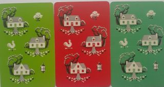 Swap Cards Vintage - Collectable Set Of 3 Vintage Cottages