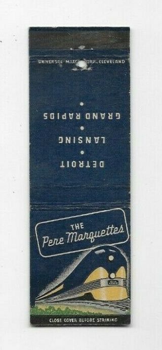 Matchbook Cover The Pere Marquettes Railway Railroad Great Lakes Region 7605