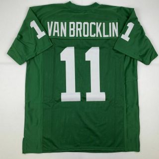 Norm Van Brocklin Philadelphia Green Custom Stitched Football Jersey Mens Xl