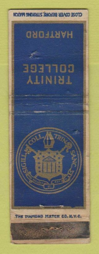 Matchbook Cover - Trinity College Hartford Ct Worn