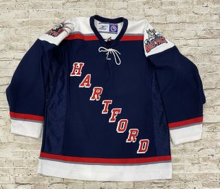 Hartford Wolf Pack Authentic Ahl Reebok Ccm Hockey Jersey Size L