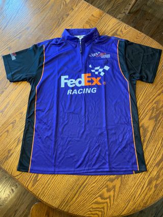 Denny Hamlin Joe Gibbs Racing Race Pit Crew Shirt Size Large