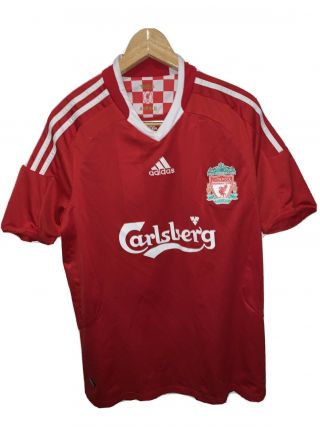 Liverpool 2008/2010 Home Football Shirt Jersey Adidas Size M Adult