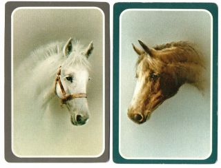 Giordano Artist Horses Playing Card Swap Card Vintage