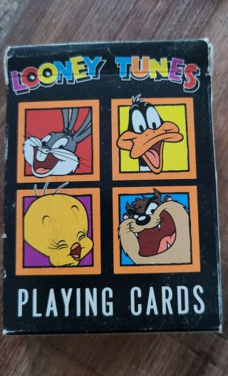 Vintage 1993 Looney Tunes Playing Cards Bugs Bunny,  Porky Pig,  Tweety Bird,  Taz