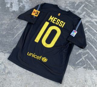 Nike 2012 - 2013 Fc Barcelona Black Jersey Mens Medium Soccer Futbol Lionel Messi