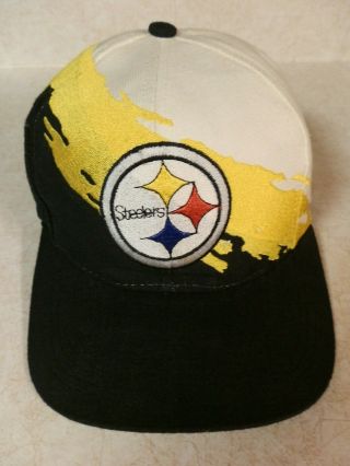 Vintage 90’s Pittsburgh Steelers Logo 7 Splash Football Hat Vtg Proline Snapback