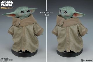 Star Wars Sideshow Collectibles The Child Life - Size Figure Baby Yoda Mandalorian 2