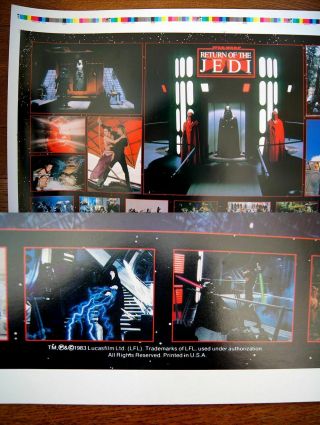 US Printer - Proof Star Wars RETURN OF THE JEDI 1983 RSO Soundtrack Booklet Poster 3