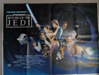 Sat Wars: Return Of The Jedi British Quad Movie Poster