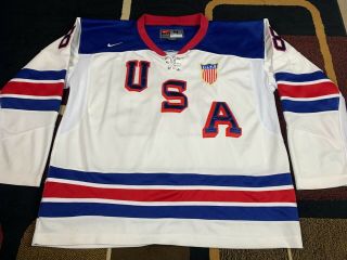 Patrick Kane 88 2010 Olympics Team USA White Stitched Nike Jersey Size M 3