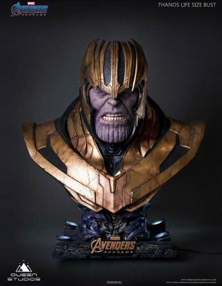 Queen Studios Thanos 1:1 Life - Size Bust Marvel Avengers Endgame U.  S.  Seller