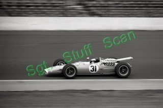 1967 Indy Car Racing Photo Negative Jim Clark Lotus / Ford Indy 500