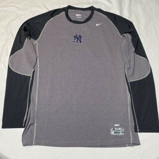 2 York Yankees Nike Pro Hyperwarm Dri Fit Compression Long Short Shirts Lrg