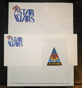 The Star Wars 1976 Sticker Stationary Ralph Mcquarrie Envelope Letterhead