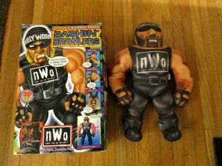 1998 Wcw Wrestling Nwo Hollywood Hulk Hogan Bashin Brawlers Talking Doll W/ Box