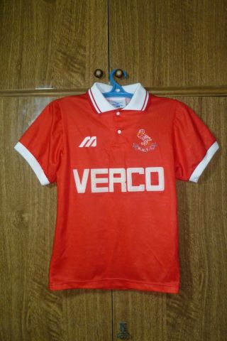 Wycombe Wanderers Fc Mizuno Football Shirt Away 1996/1997 Red Boys Size 30/32 Xs