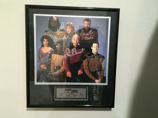 Star Trek The Next Generation Tng Cast Hand Signed Photo 137/250 Certificate