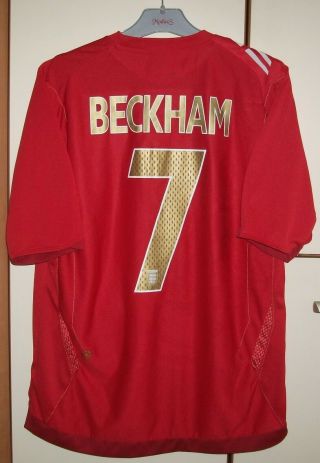 England National Team 2006 - 2008 Away Football Shirt Jersey L Umbro 7 Beckham