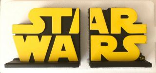 Gentle Giant Star Wars Collectible Rare Yellow Bookends Book End Logo Ltd.  3000