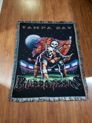 Vintage Tampa Bay Buccaneers Northwest Company Blanket Throw 45x58 Made Usa 90s