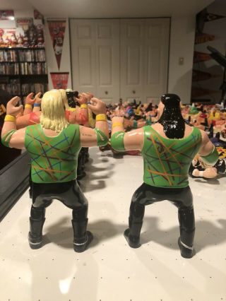 Osftm Wcw Wrestling Figures Nasty Boys In Green Brian Knobbs & Jerry Saggs