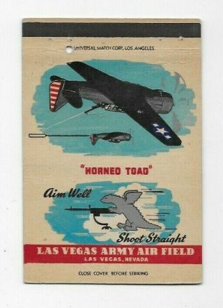 Wwii Matchbook Cover Army Air Forces Las Vegas Army Air Field 6583
