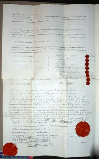 1882 Antique Land Deed for 80 Acres in Jackson Missouri,  for $1 2