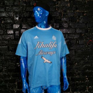 Olympique Marseille Jersey Away Football Shirt 2002 - 2003 Adidas Mens Size Xl