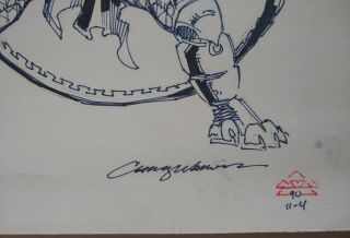 Aliens vs.  Predator Art Chris Warner Pencil & Ink Sketch DHP 36 Cover 3