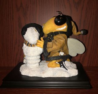 Georgia Tech Mascot & Snowman Slavic Treasures Buzz Yellow Jacket Holiday Statue