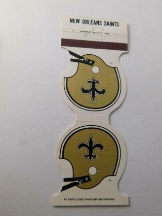 Orleans Saints Nfl Football Helmet Logo Vintage Matchbook Souvenir