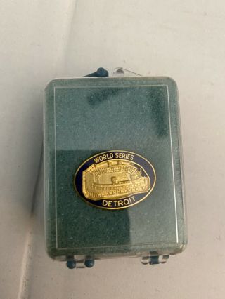 Detroit Tigers 1984 World Series Press Pin Button Pinback Baseball