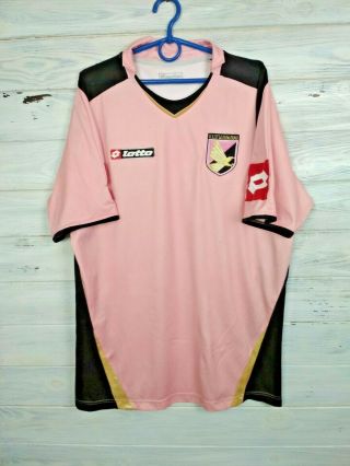 Palermo Jersey 2007/08 Home Size Xl Shirt Mens Maglia Football Soccer Lotto