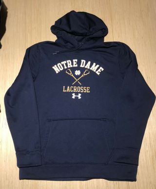 Under Armour Notre Dame Fighting Irish Lacrosse Mens Hoodie Sweatshirt L