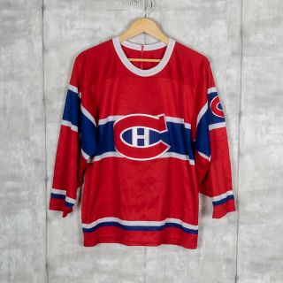 Montreal Canadiens Ccm Vintage Hockey Jersey Size Medium Red Nhl