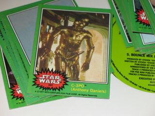 1977 Topps Star Wars Green Series 4 Trading Card Set 199 - 264