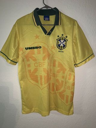 1994 World Cup Brazil National Soccer Jersey - Umbro - Size Medium